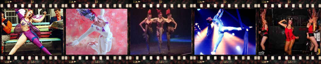 Film Strip of Dance and Circus Performance