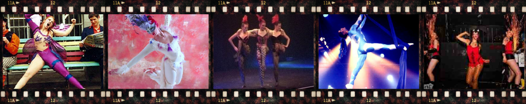 Film Strip of Dance and Circus Performance 